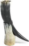 Viking Ox Horn Drinking Mug with Stand