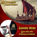 Viking Drinking Horn Tankard with Leather Strap