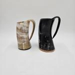 Set of 2 Viking Drinking Horn Beer Mugs