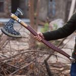 35" Handmade Kratoss Viking Axe for Cosplay