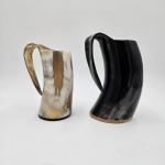 Set of 2 Viking Drinking Horn Beer Mugs