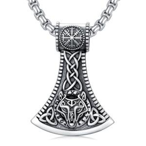 Viking Axe Necklace - 925 Sterling Silver Pendant