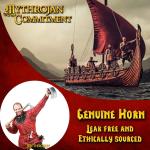 Viking Drinking Horn Mug with Leather Strap