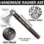 Norse Viking Hand-Forged Axe with Leather Sheath
