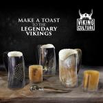 Fenrir Viking Ox Horn Mug, Shot Glass, Opener Set