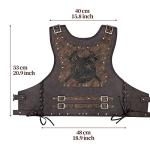 Viking Warrior PU Leather Chest Armor - Axe Brown