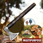 Norse Viking Hand-Forged Axe with Leather Sheath