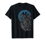 Valhalla Wolf Mask Norse Compass Viking T-Shirt