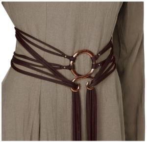 Viking Troll Cross Belt for Women - Brown