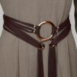 Viking Troll Cross Belt for Women - Brown