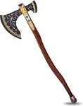 Kraatos Viking Battle Axe with Wooden Handle