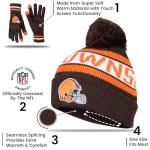 Minnesota Vikings Soft Knit Beanie and Gloves Set