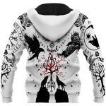 Men's Viking Tattoo Hoodie with Norse Mythology Design