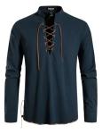 Men's Vintage Medieval Lace-Up Viking Shirt