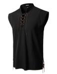 Men's Viking Sleeveless Lace-Up Renaissance Shirt