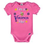 Minnesota Vikings Ruffle Sleeve Bodysuit 3-Pack