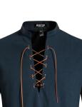 Men's Vintage Medieval Lace-Up Viking Shirt