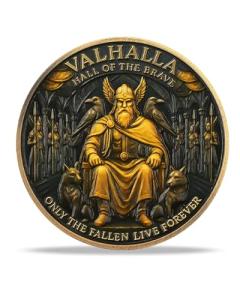 Viking Valhalla Challenge Coin - Odin Tribute Token