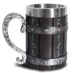 Nordic Viking Oak Beer Stein with Stainless Liner