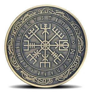 Viking Compass Vegvisir Challenge Coin - Unique Gift