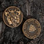 Norse Mythology 3D Challenge Coin with Valknut