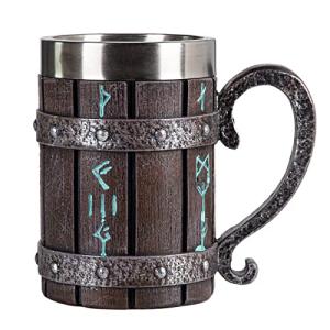 Viking Rune Steel Beer Tankard 20oz