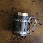 Nordic Viking Oak Beer Stein with Stainless Liner