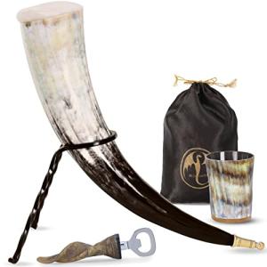 Viking Drinking Horn Set — 4 Unique Horns
