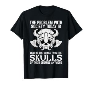 Funny Norse Mythology Viking Skull T-Shirt