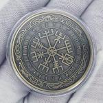 Viking Compass Vegvisir Challenge Coin - Unique Gift