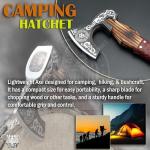 Decorative Viking Axe with Leather Handle and Sheath