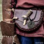 Viking Double-Sided Rune Compass Necklace for Men