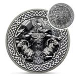 Thor Hammer Coin - Viking Runes Talisman Medallion
