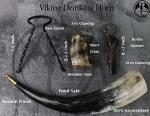 Viking Drinking Horn Set — 4 Unique Horns