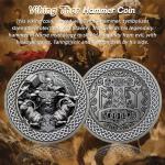 Thor Hammer Coin - Viking Runes Talisman Medallion