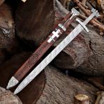 Norsemen Viking Sword with Scabbard - 38" Damascus