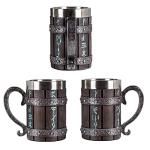 Viking Rune Steel Beer Tankard 20oz