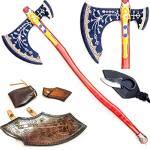 Kraatos Viking Battle Axe with Wooden Handle