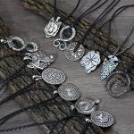 Viking Vegvisir Compass Pendant Necklace Set