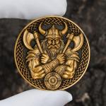 Norse Mythology 3D Challenge Coin with Valknut