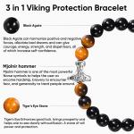 Viking Bracelet for Men with Mjolnir Amulet