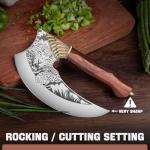 9-Inch Viking Ulu Knife Pizza Cutter Axe