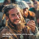 Thor Hammer Coin - Viking Runes Talisman Medallion