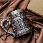 Viking Rune Steel Beer Tankard 20oz