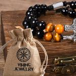 Viking Bracelet for Men with Mjolnir Amulet