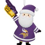 Minnesota Vikings Santa Fan Christmas Ornament