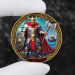 Viking Warrior Challenge Coin - Norse Mythology Decor