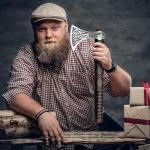 Norse Viking Hand-Forged Axe with Leather Sheath