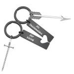 His and Hers Viking Shieldmaiden Keychain Set
