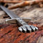 Viking Style Damascus Steel Sword with Scabbard